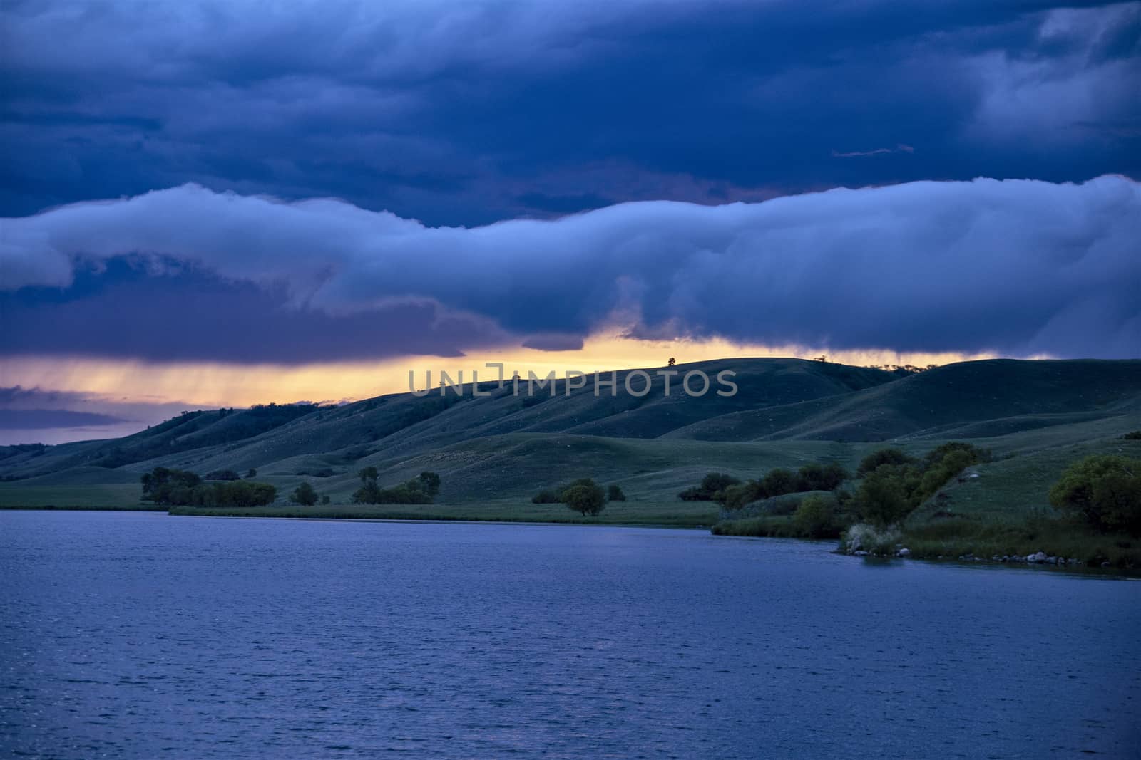 Prairie Storm Clouds Canada Saskatchewan Dramatic Sunset