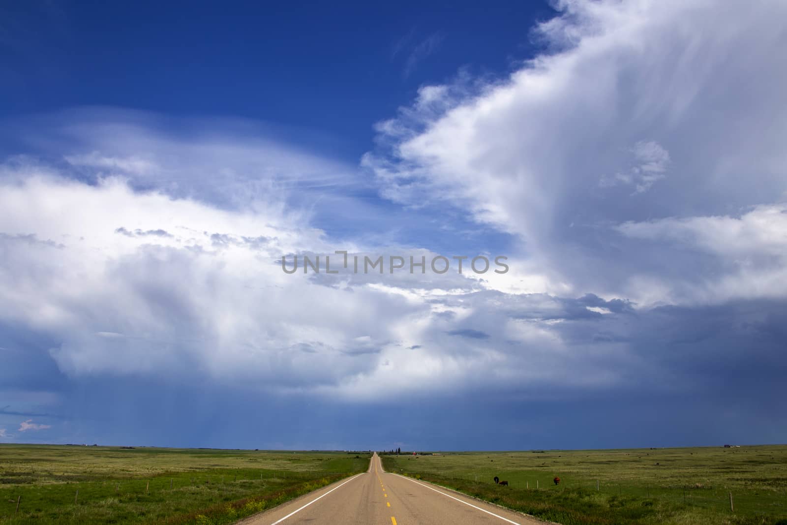 Prairie Storm Clouds Canada Saskatchewan Dramatic Summer