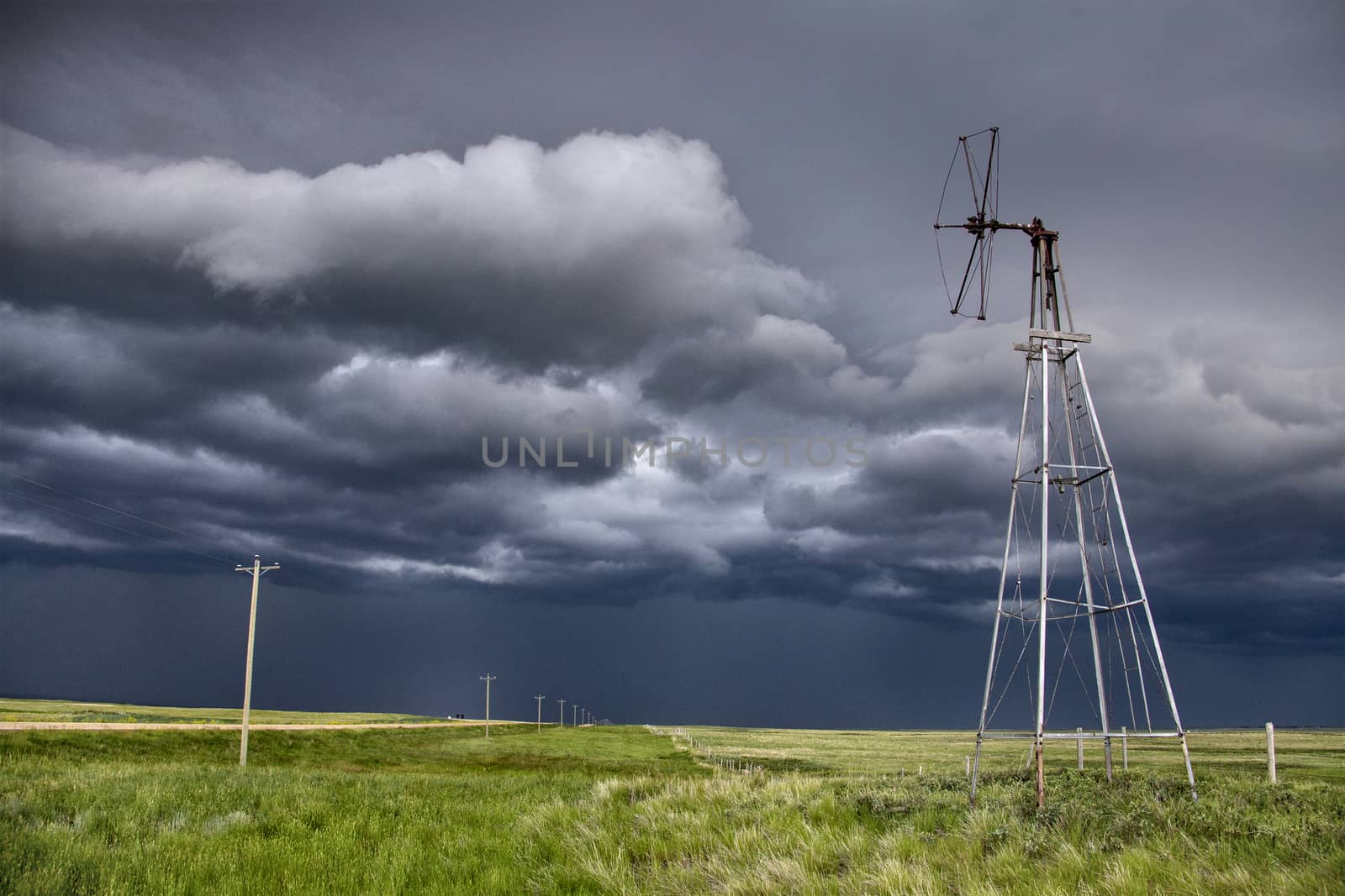 Prairie Storm Clouds Canada Saskatchewan Dramatic Summer