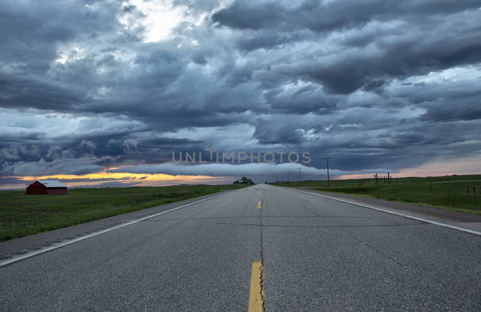 Prairie Storm Clouds Canada Saskatchewan Dramatic Summer