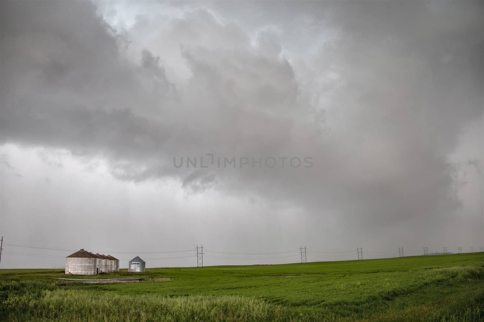Prairie Storm Clouds Canada Saskatchewan Dramatic Summer