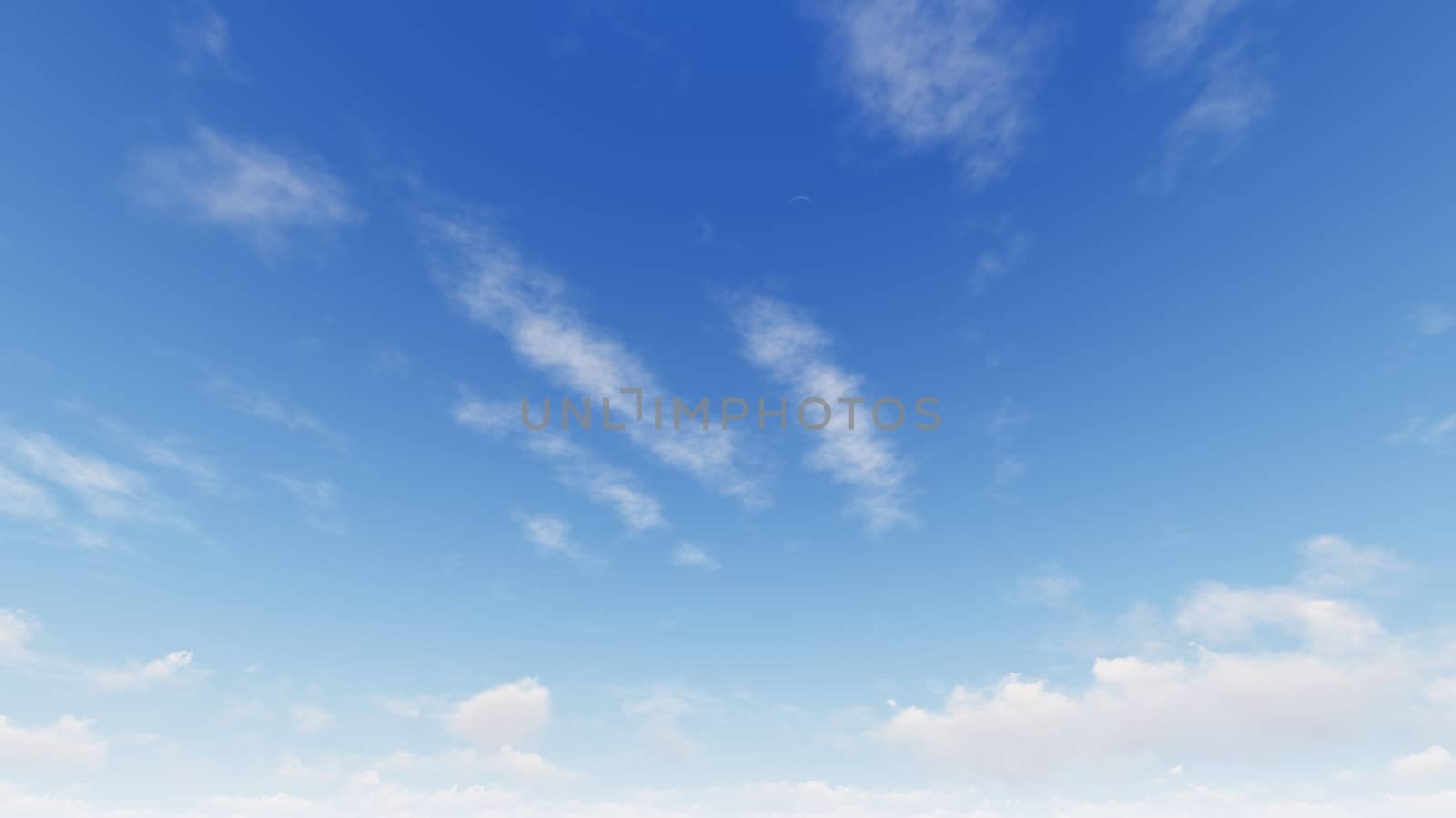 Cloudy blue sky abstract background, blue sky background with tiny clouds, 3d rendering

