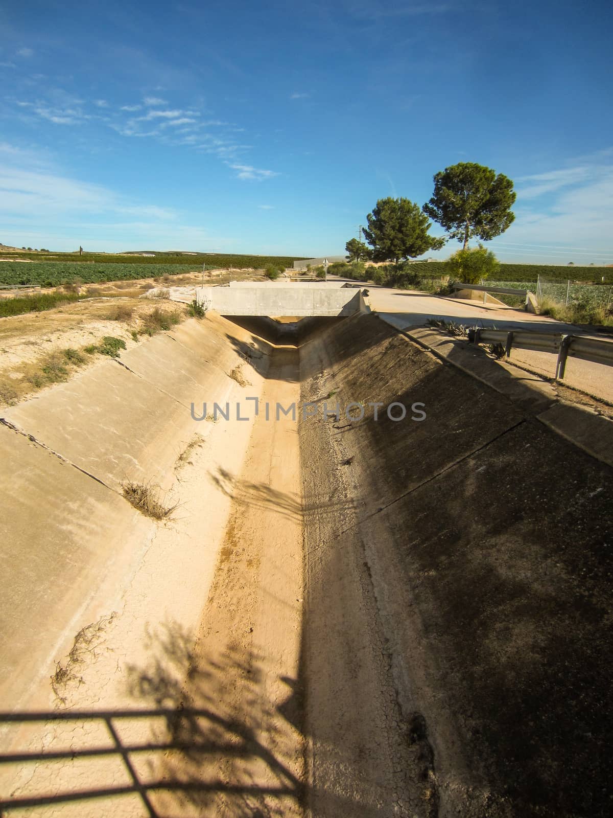 dried out aqueduct used to provide water to spanish fields