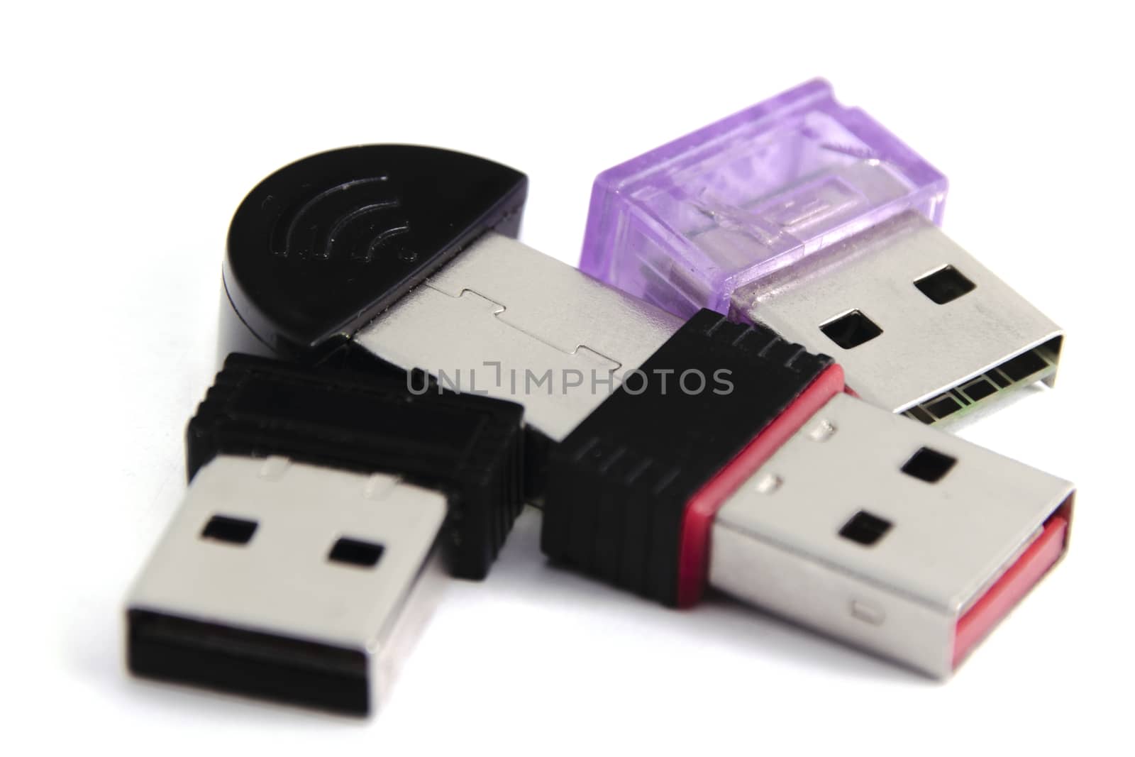 Isolated usb memory mini stick many