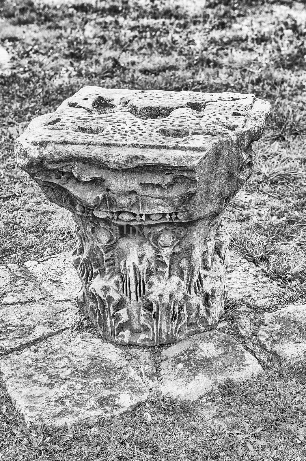 Roman ruins of Corinthian columns on Palatine Hill, Rome, Italy by marcorubino
