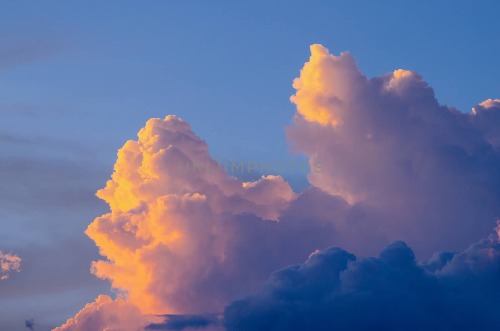 blue sky have cloud in winter season ,thai land ,have feeling ha by visanuwit