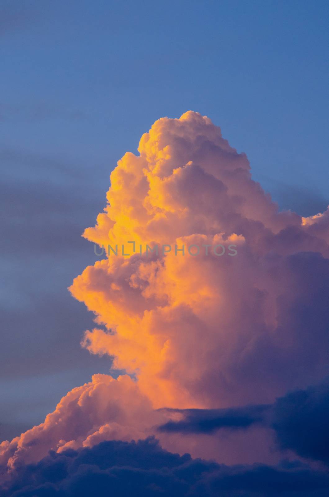 blue sky have cloud in winter season ,thai land ,have feeling ha by visanuwit