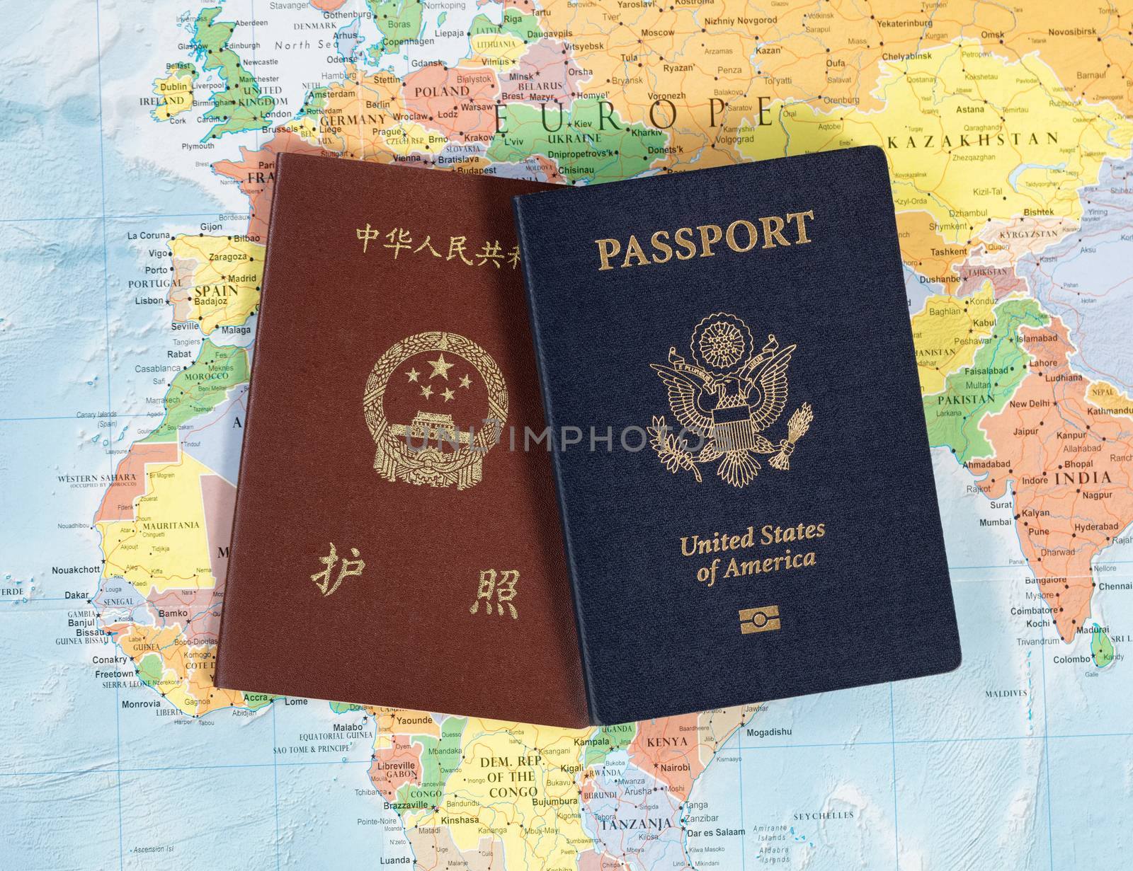 Multiple national passports for world travel 