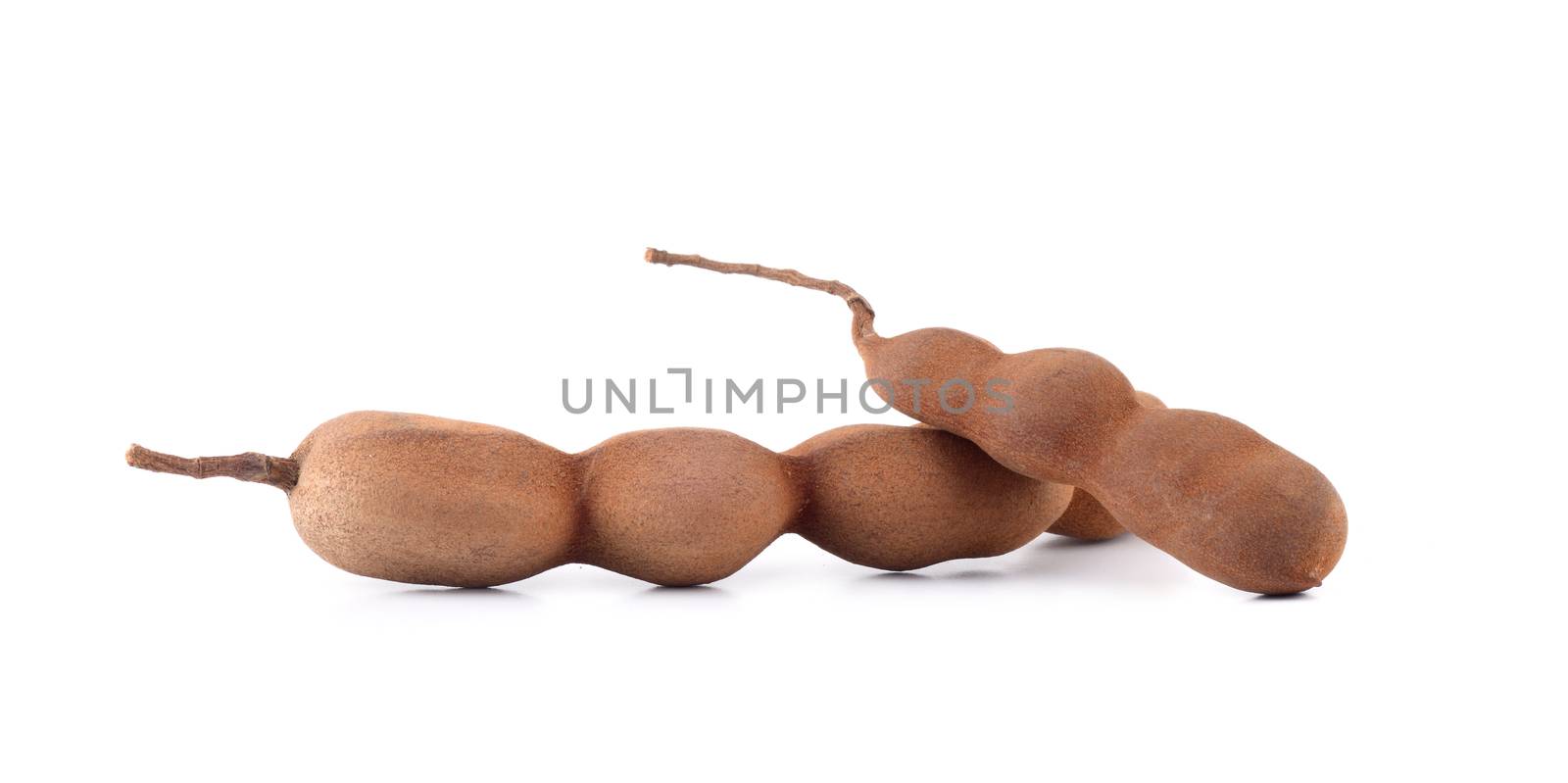 Tamarind isolated on white background. Sweet tamarind (Tamarind indica L.)