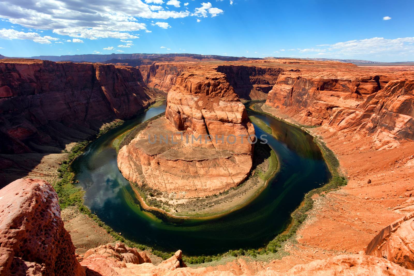 Horseshoe Bend on the Colorado River during summer time by tab1962