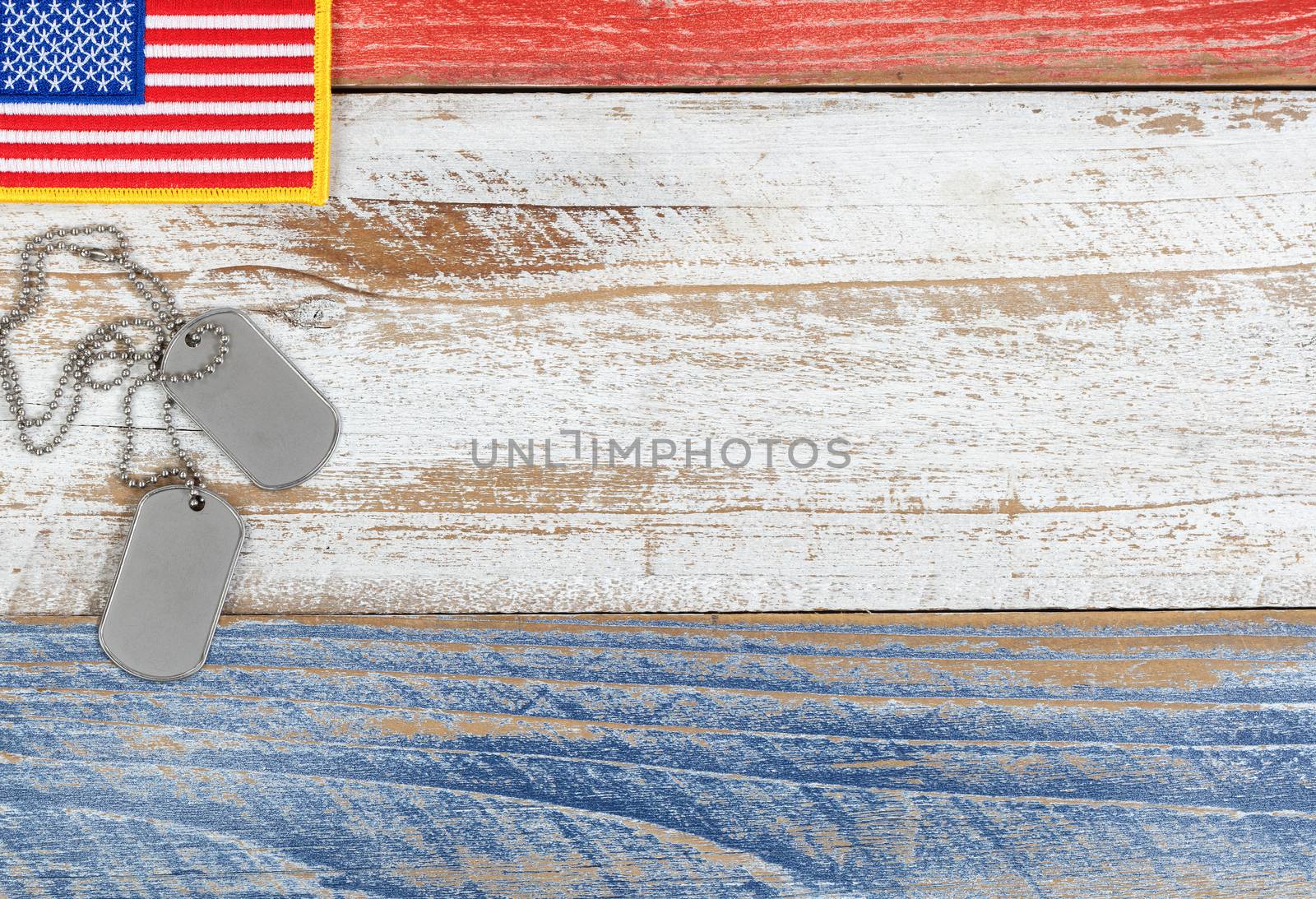 Red, white, and blue small American flag for Memorial Day or Vet by tab1962