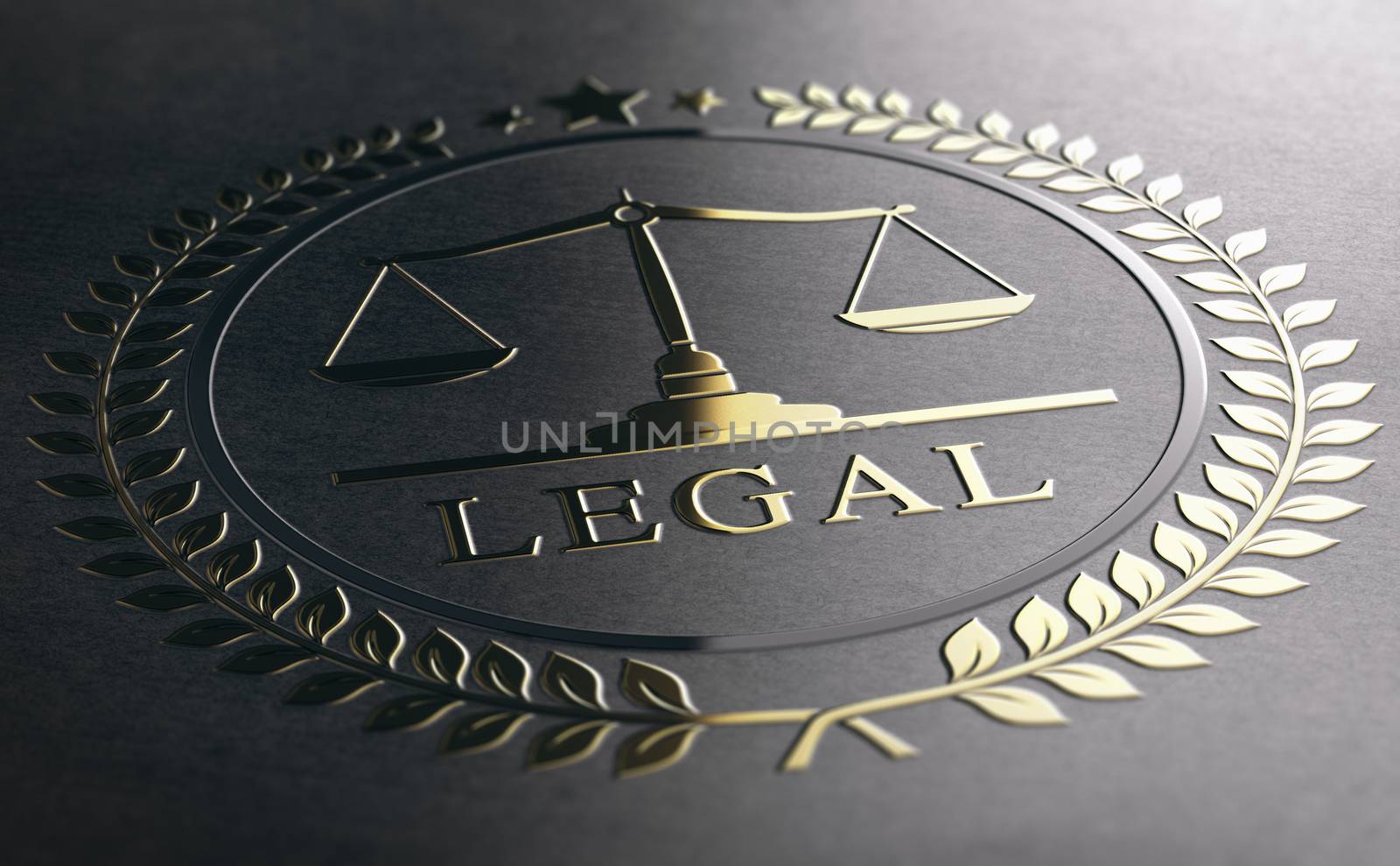 Legal Advice, Scales Of Justice, Golden Law Symbol Over Black Pa by Olivier-Le-Moal