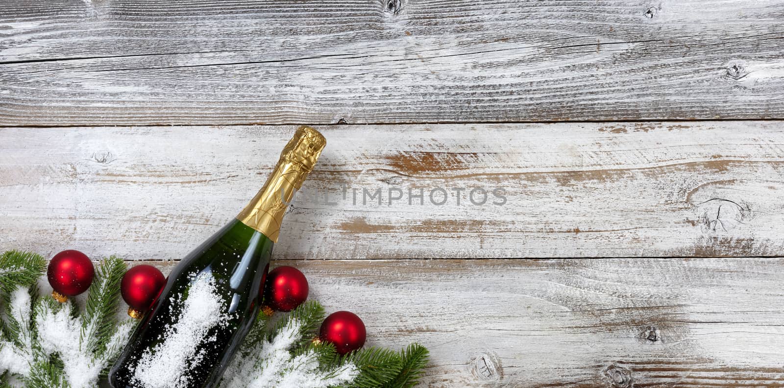 Happy New Year and Christmas concept on white old wood for the w by tab1962