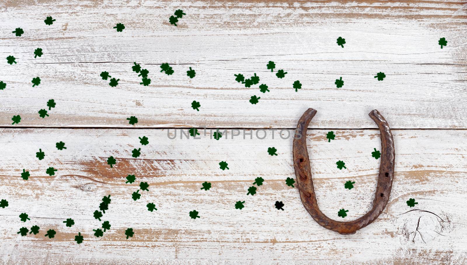 Good luck horseshoe and clover for St Patrick Day  by tab1962