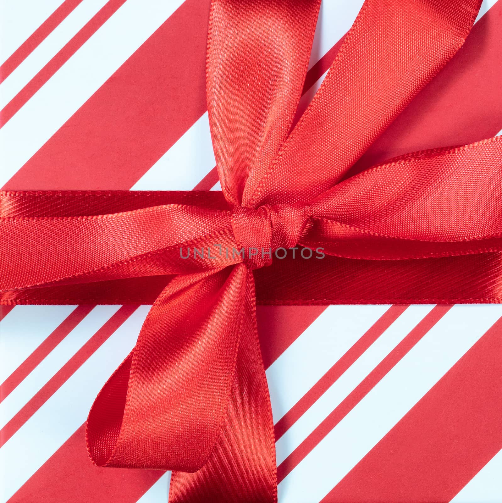 Filled frame background of Christmas gift box and ribbon 