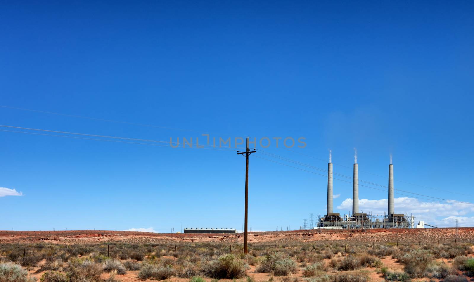 Coal burning station for generating electric power in Arizona state