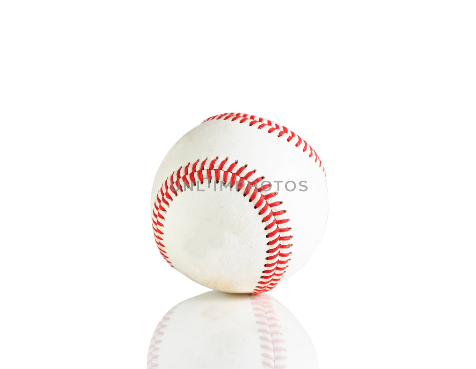 Single baseball isolated on a white background  by tab1962