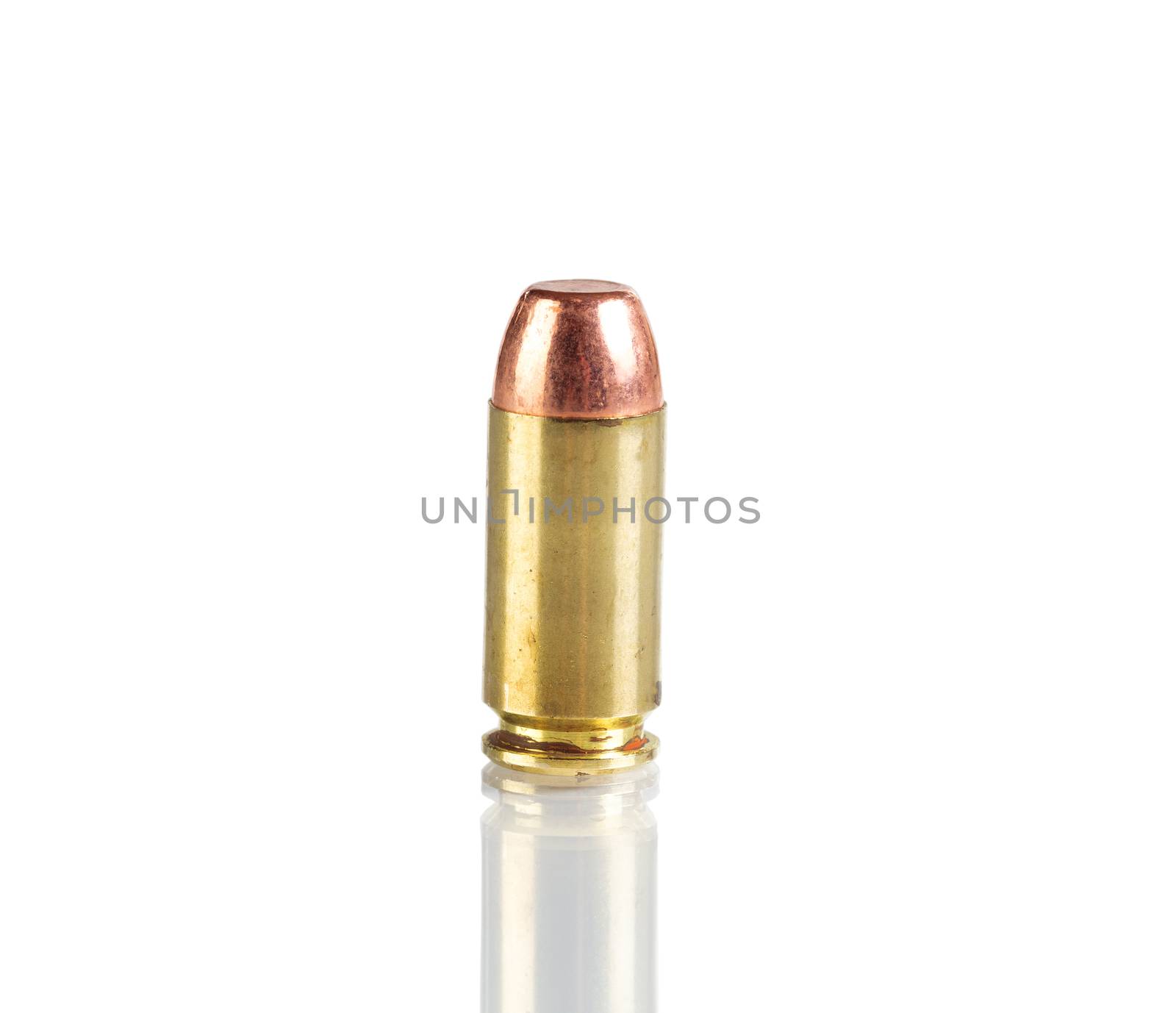 Single bullet isolated on a white background  by tab1962