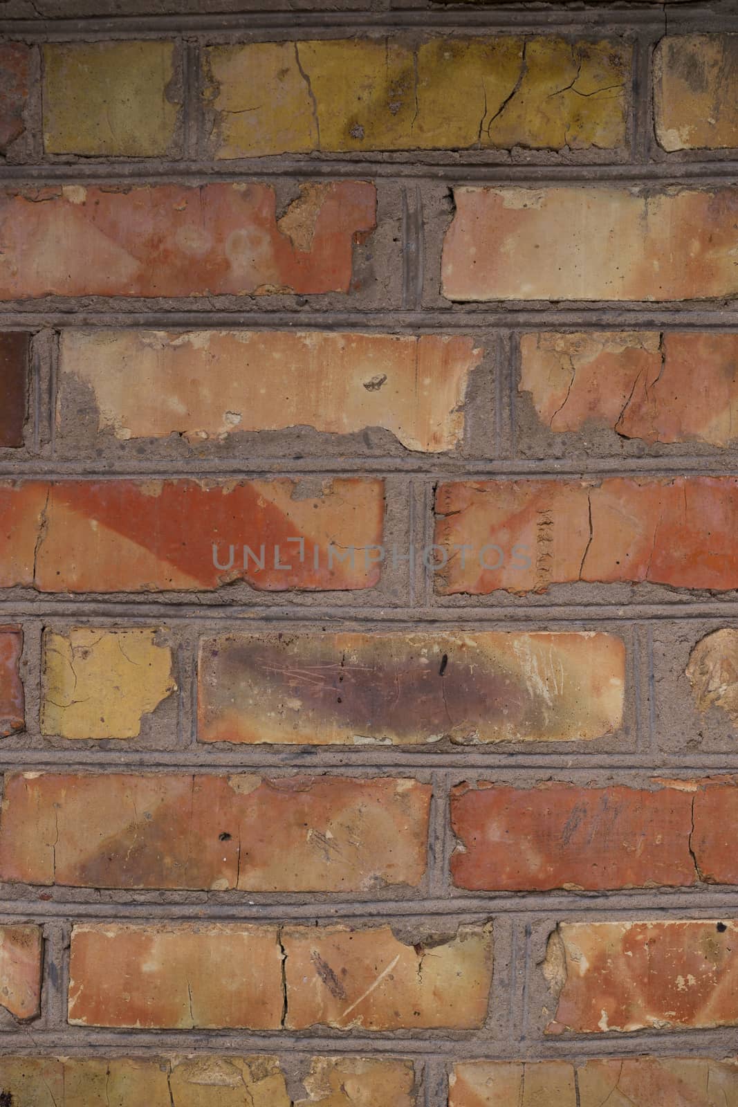 Old orange brick wall pattern. Brick background. Good wallpaper. by alexsdriver