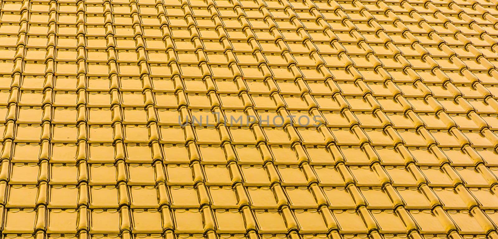 modern yellow gold glossy rooftop tiling texture background