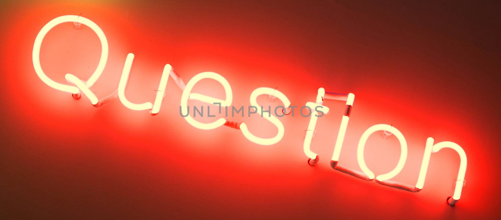 Neon sign - Shining over a white wall - Question