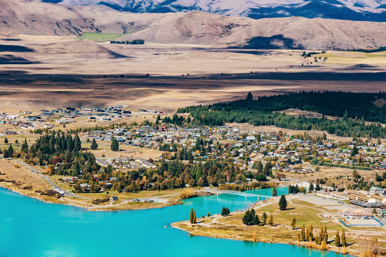 View of Lake Tekapo from Mount John, NZ by cozyta