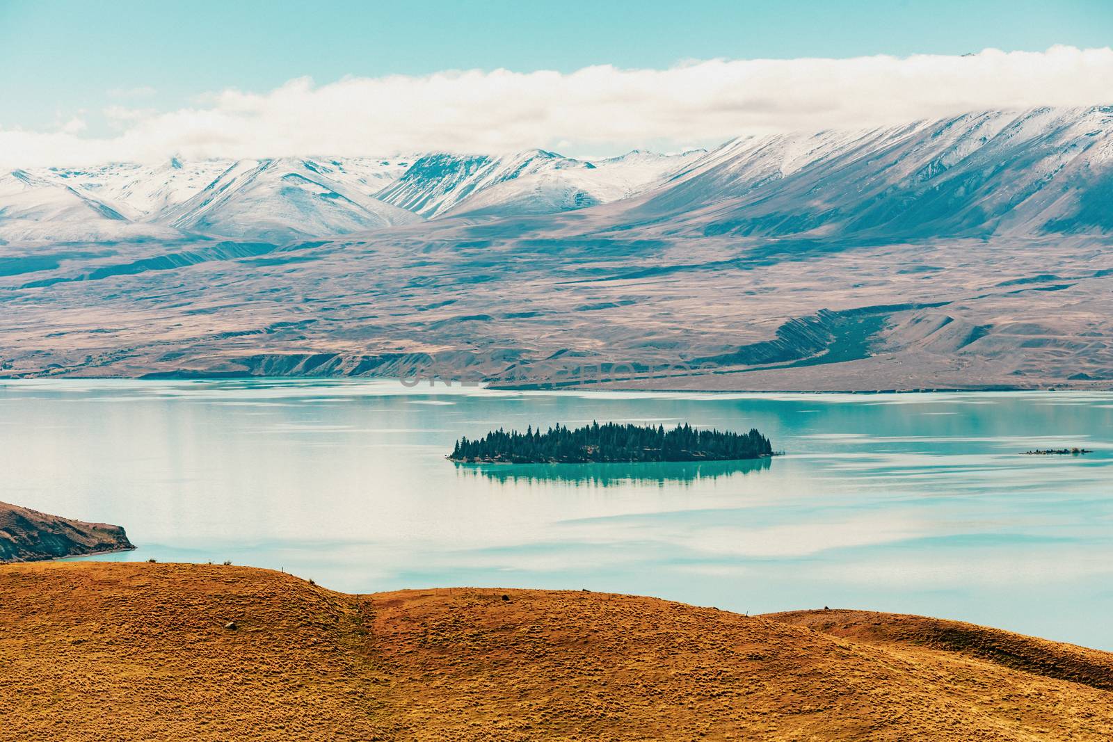View of Lake Tekapo from Mount John, NZ by cozyta