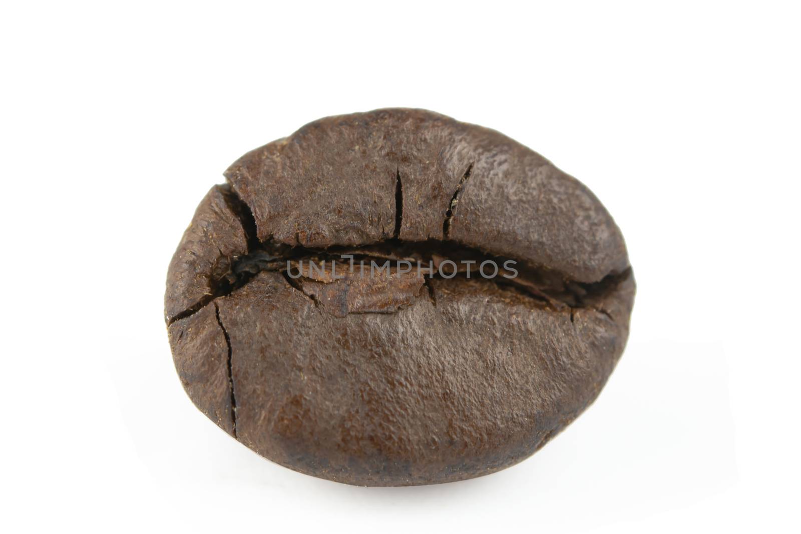 Close up coffee beans isolated on white background with clipping path
