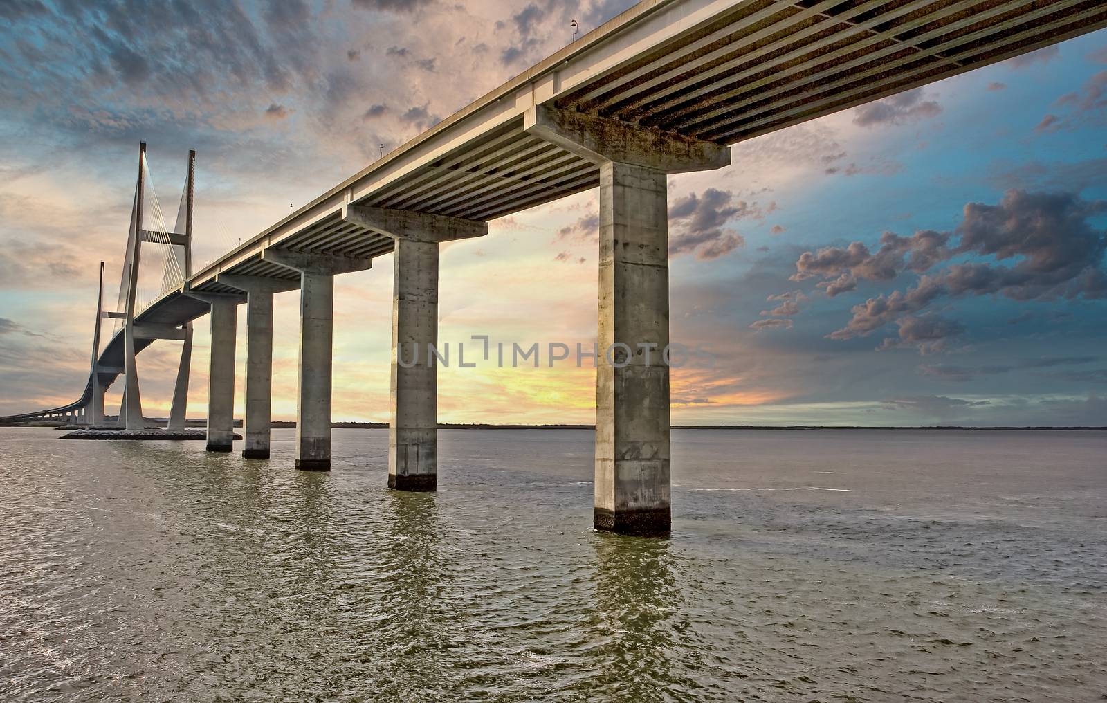 Grey Bridge at Dawn by dbvirago