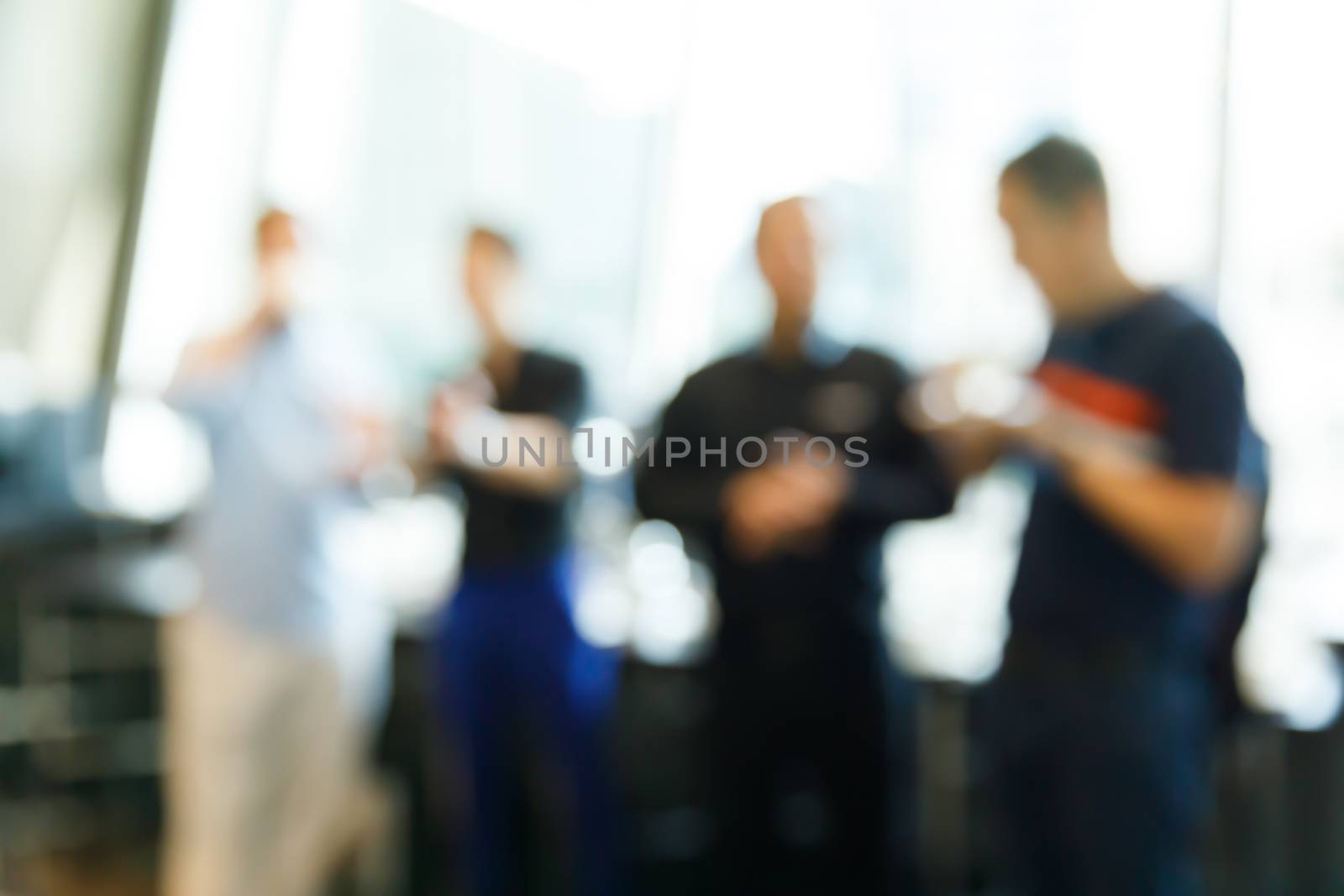 Abstract blur people during coffee break time in seminar meeting or party event