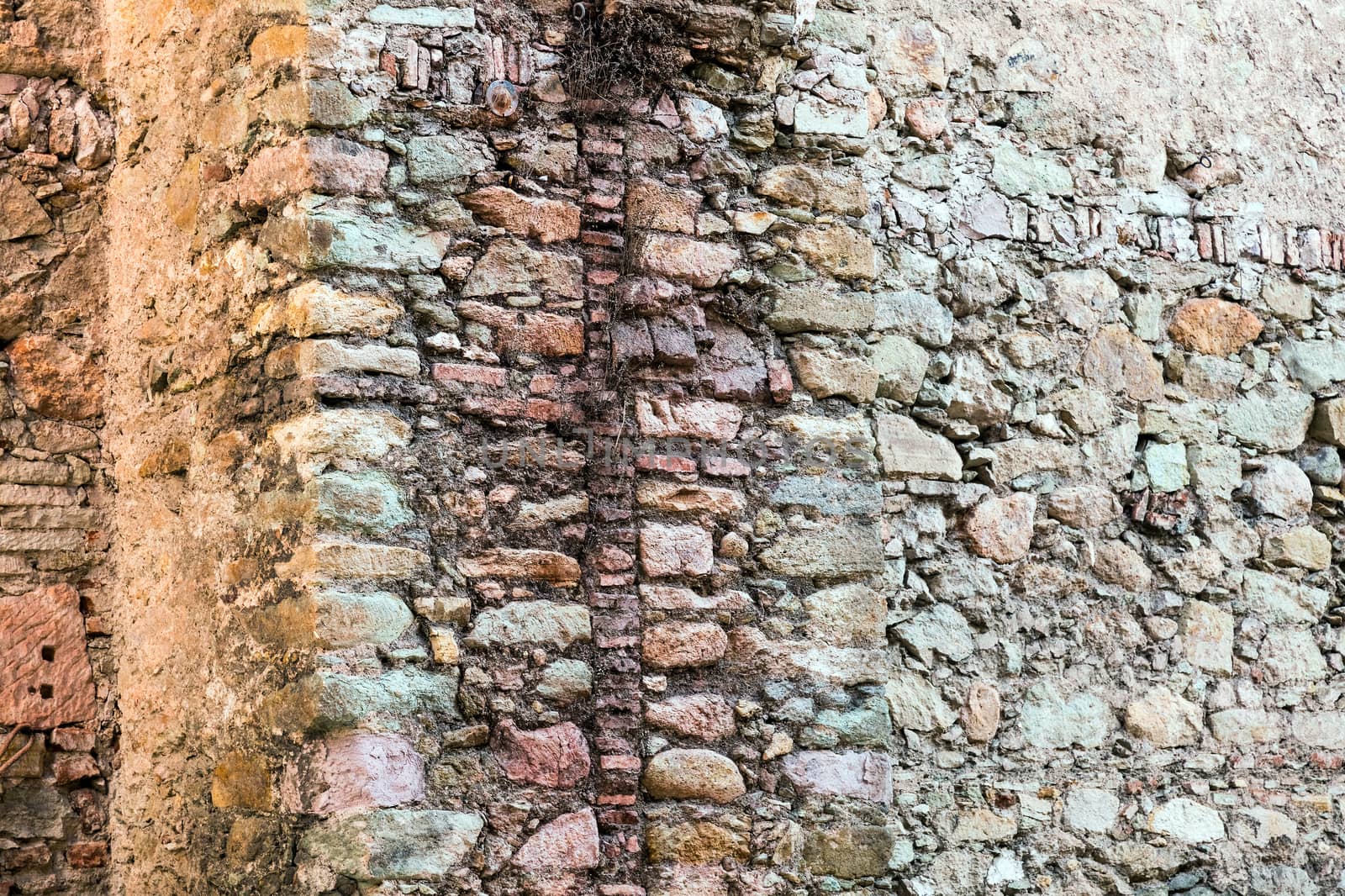 A cracked plaster wall in an old house