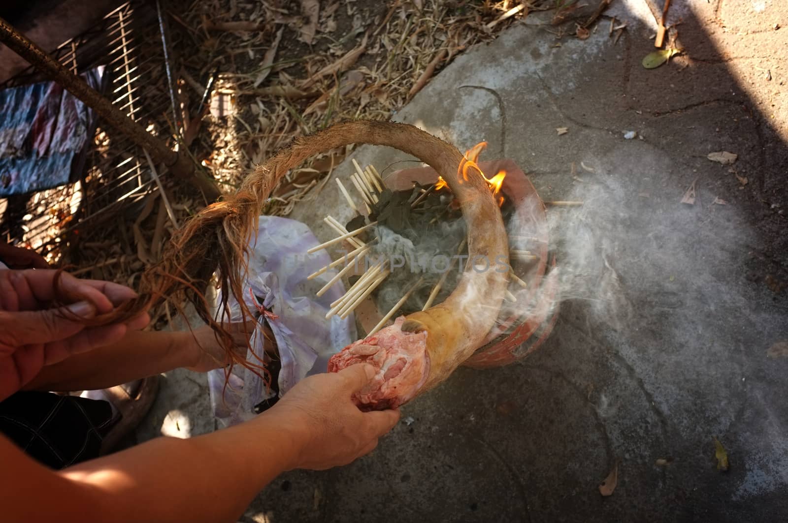 THE MAN burn Oxtail , Ingredient for Cooking THAI Oxtail Soup
