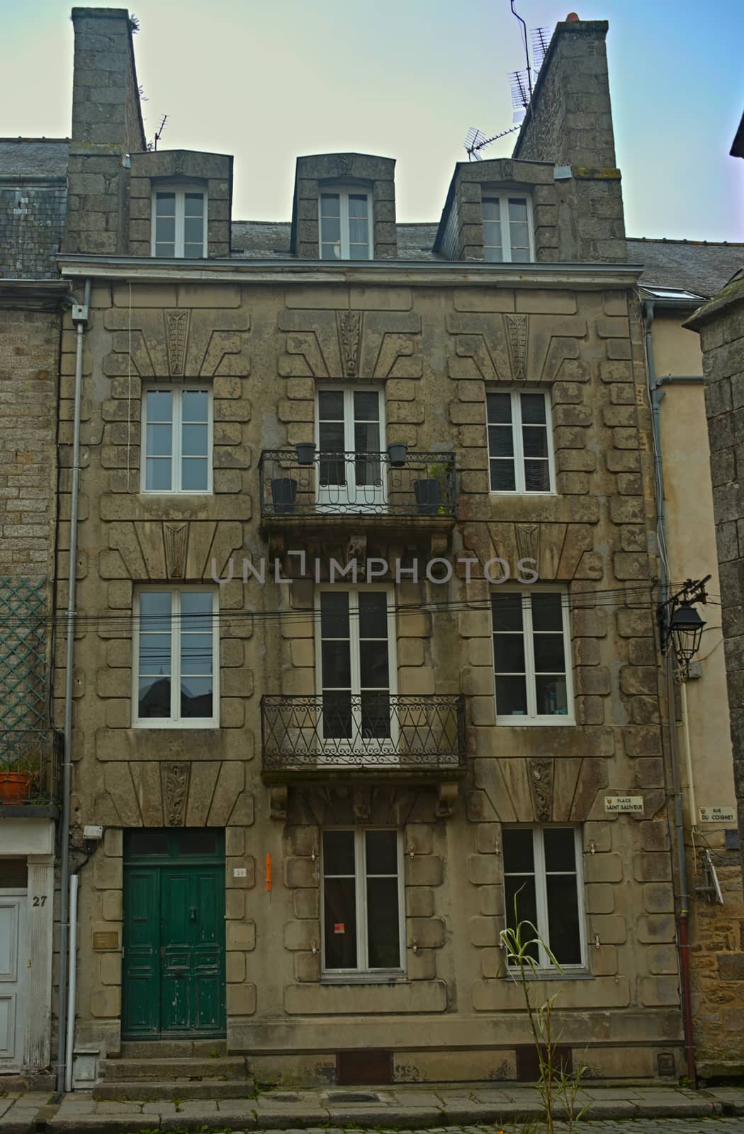 Traditional urban stone house in Dinan, France by sheriffkule