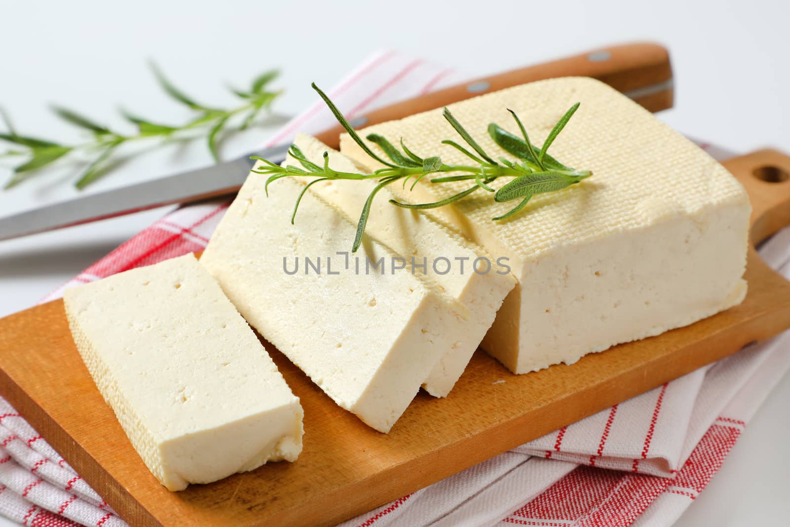 Fresh firm bean curd (tofu) by Digifoodstock