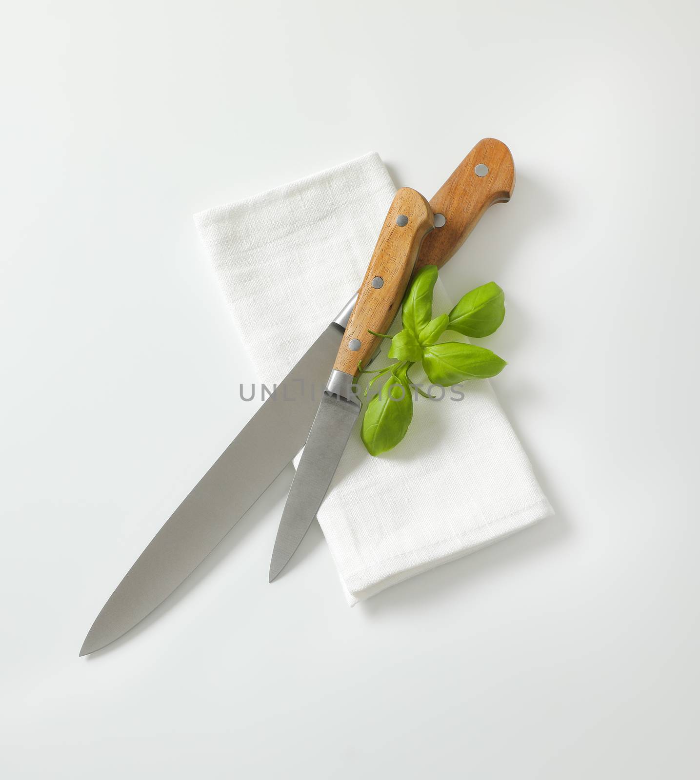 Set of two sharp pointed tip kitchen knives by Digifoodstock