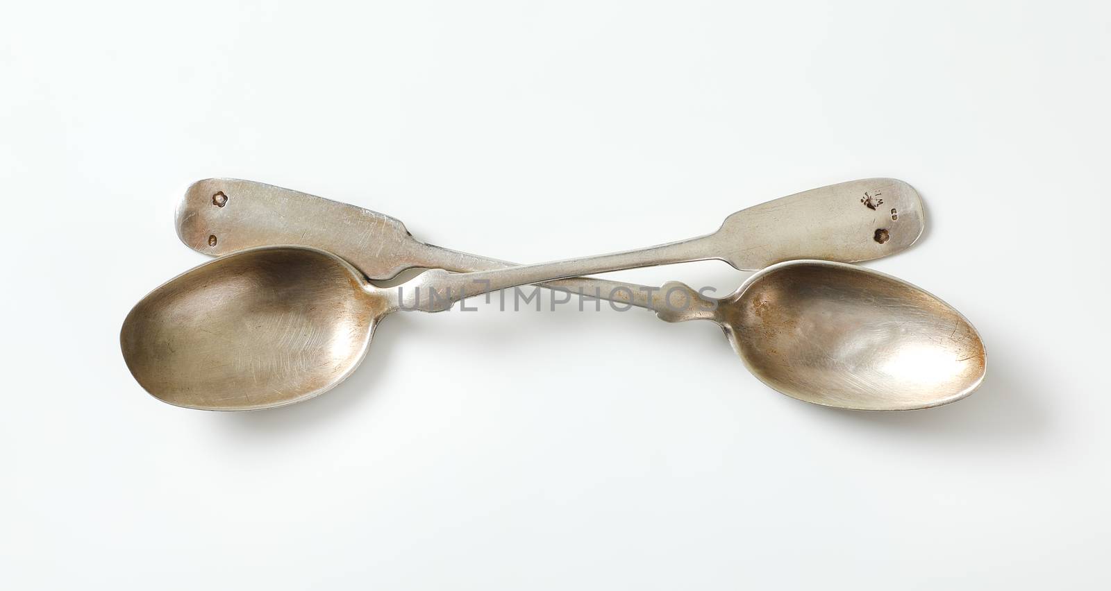 Set of two vintage coffee or dessert spoons