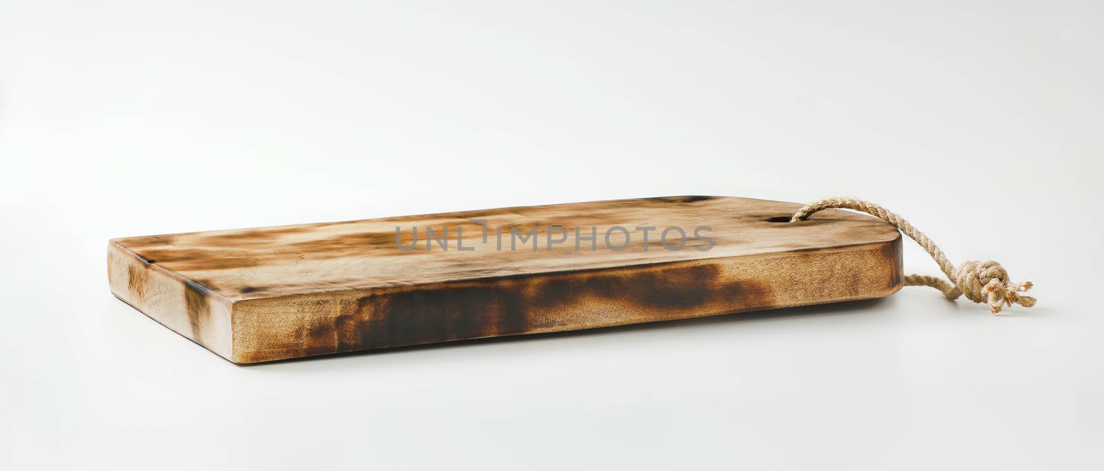 Rustic rectangle wooden cutting board or serving tray