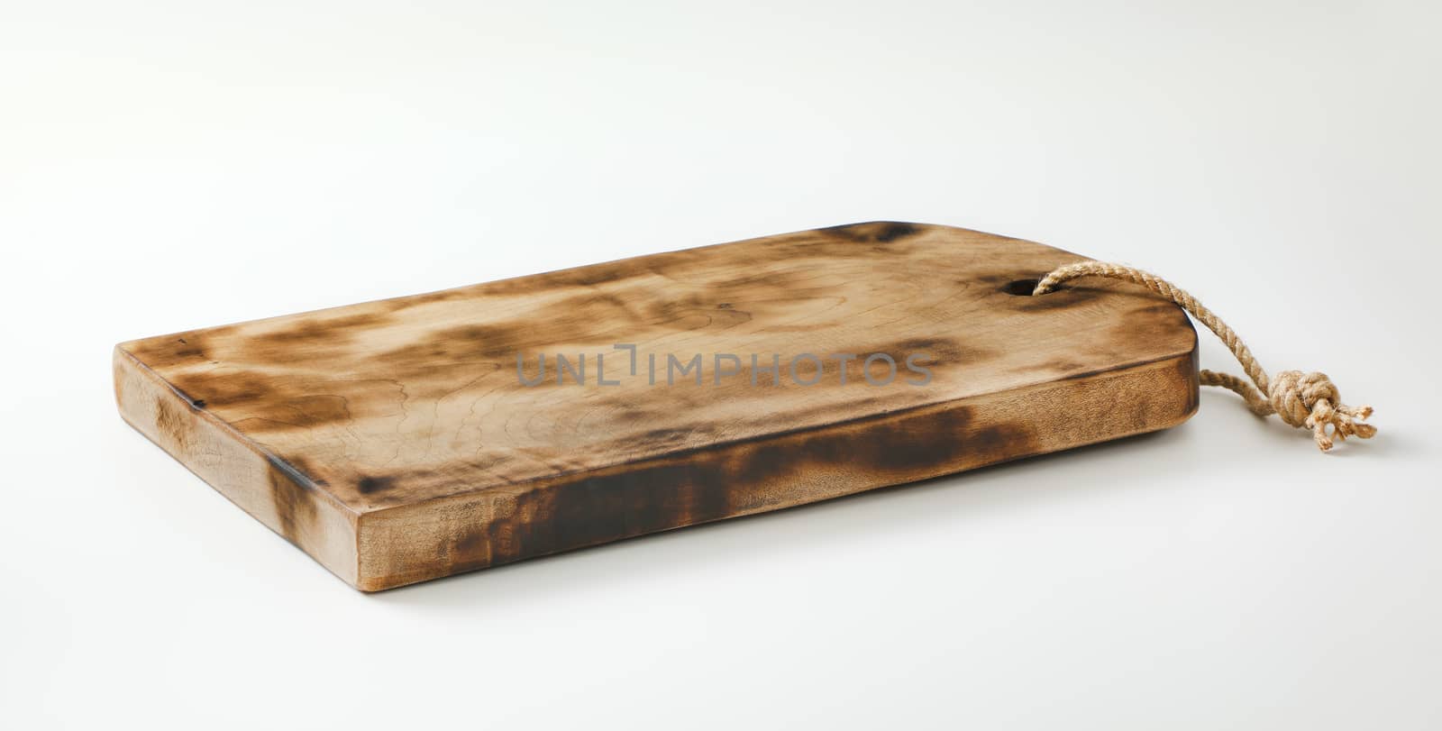 Rustic rectangle wooden cutting board or serving tray