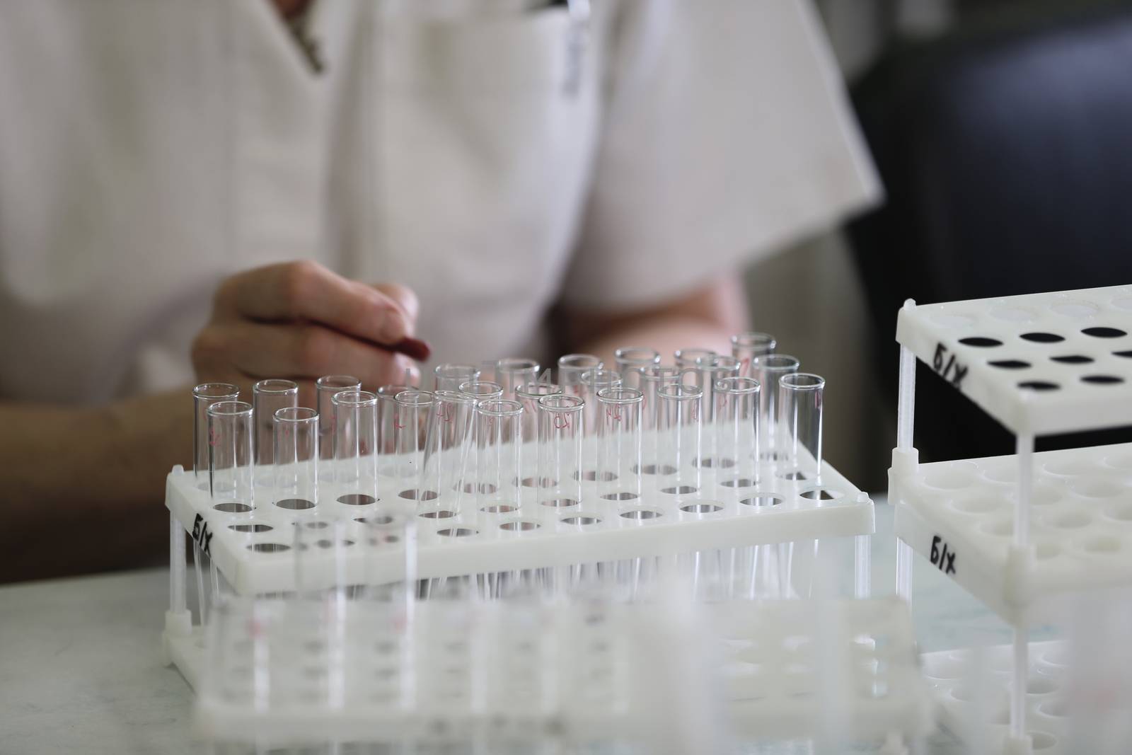 Test tubes for laboratory analysis of urine and blood