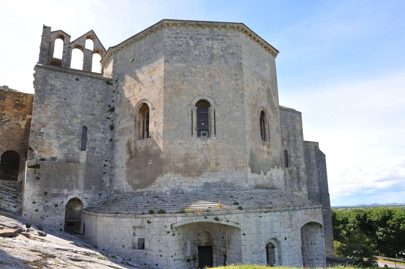 religious monument. spiritual retreat and reflection in the abbey, France