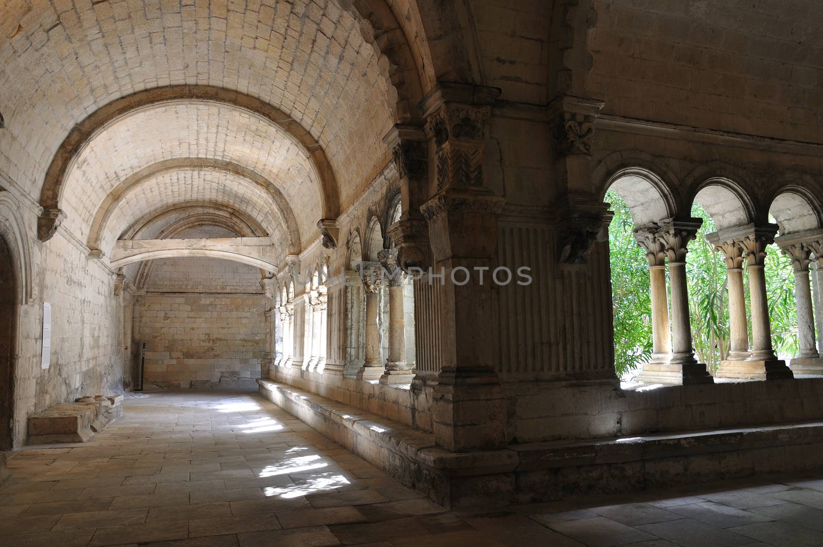 religious monument. spiritual retreat and reflection in the abbey, France