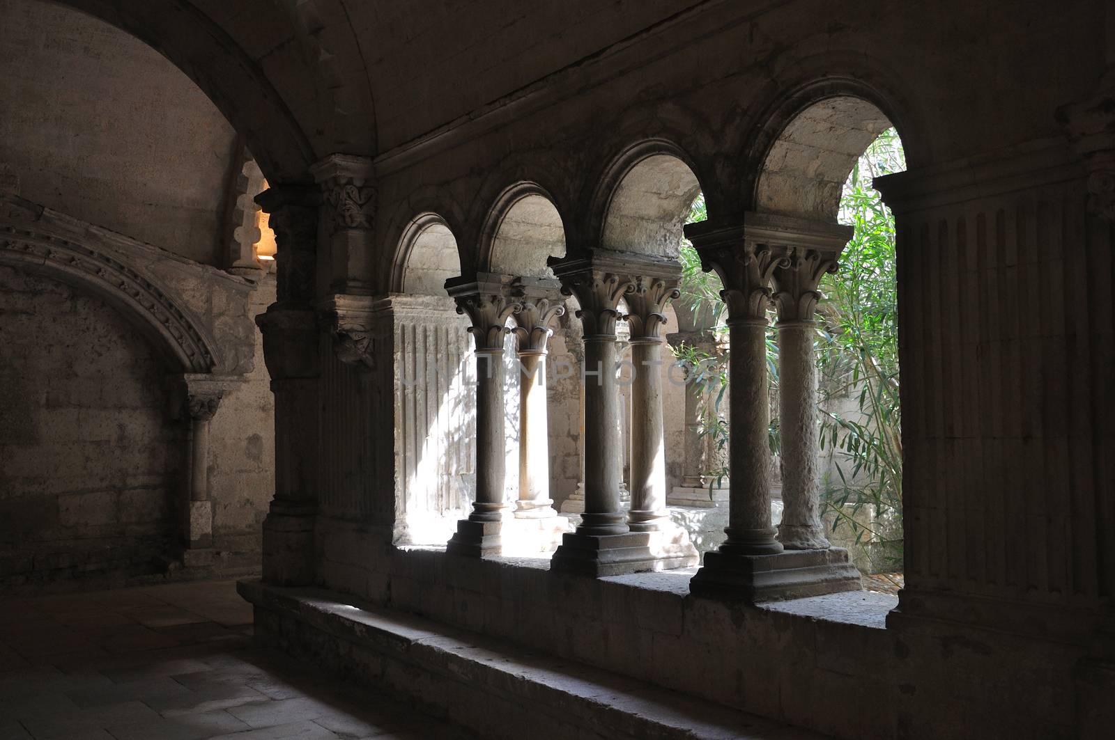 religious monument. spiritual retreat and reflection in the abbey, France