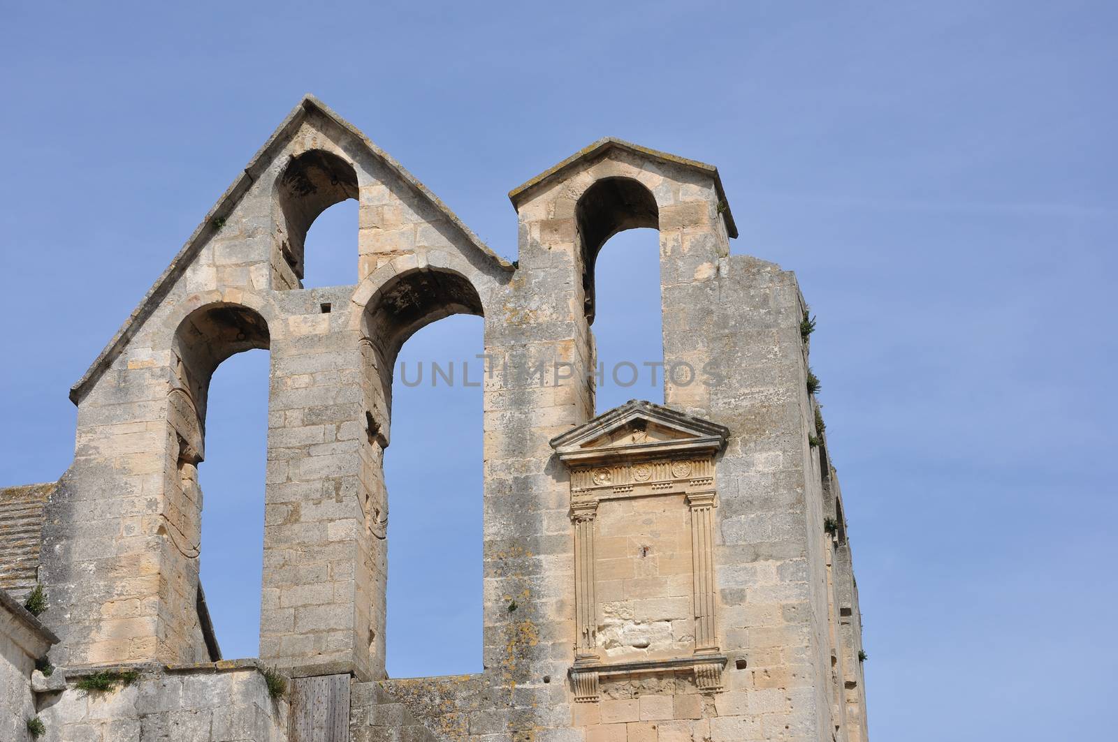 religious monument. spiritual retreat and reflection in the abbey, France
