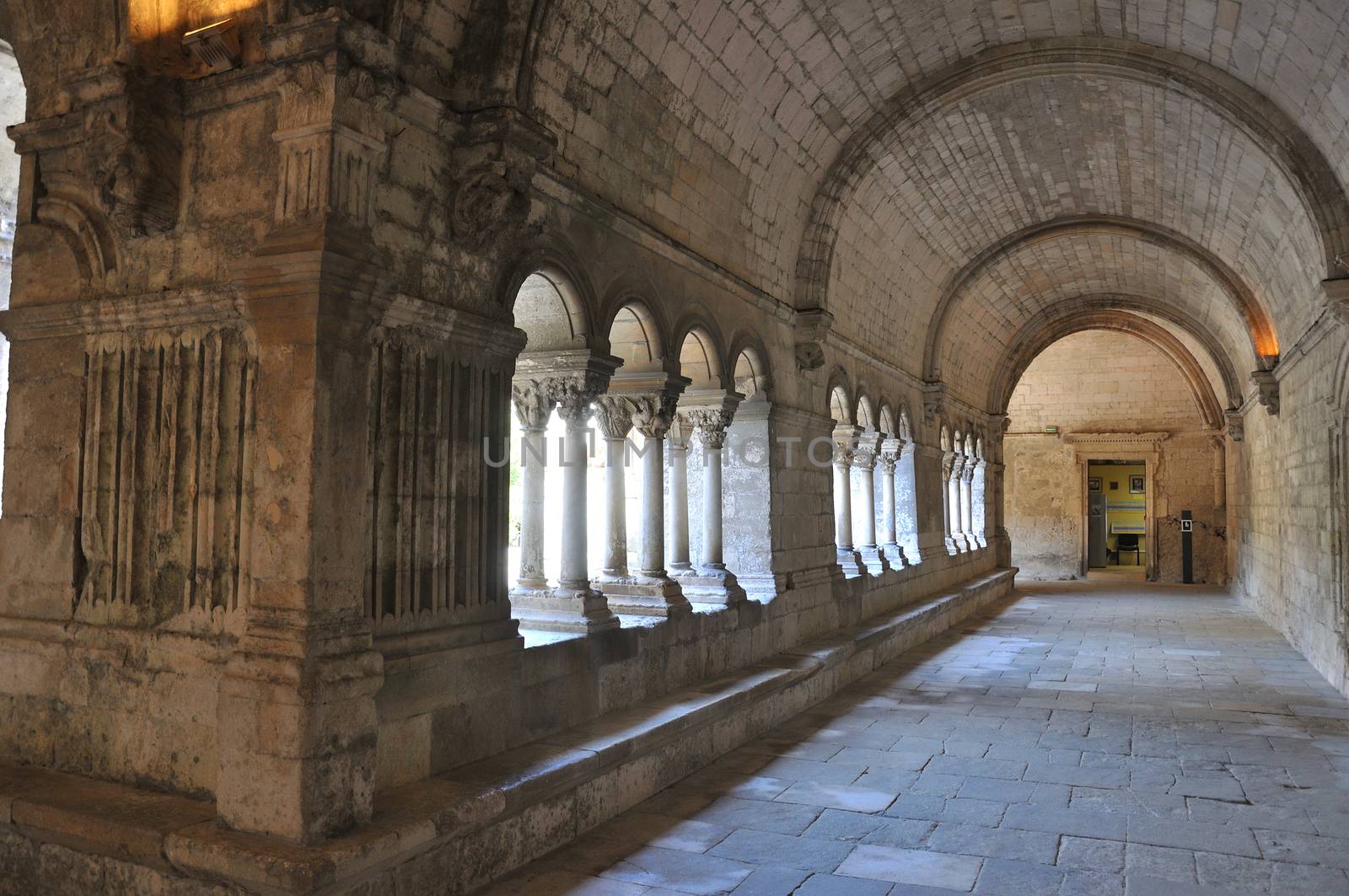 religious monument. spiritual retreat and reflection in the abbey, France