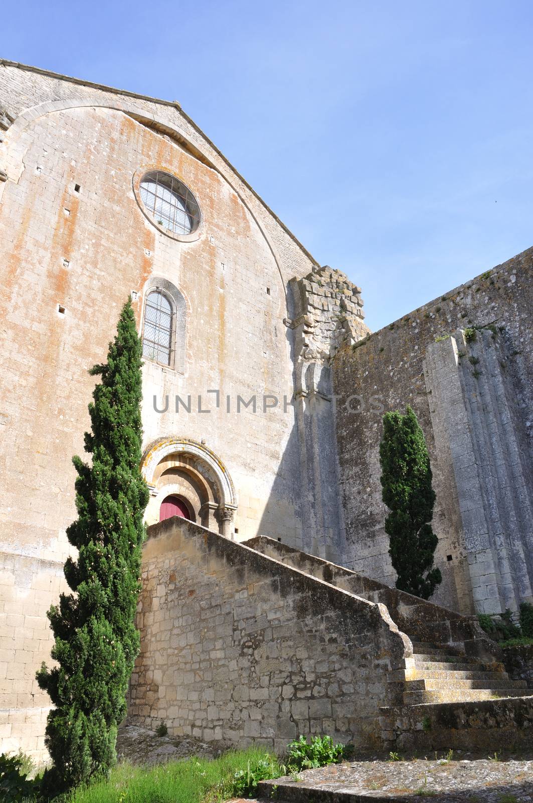 religious monument. spiritual retreat and reflection in the abbey, France