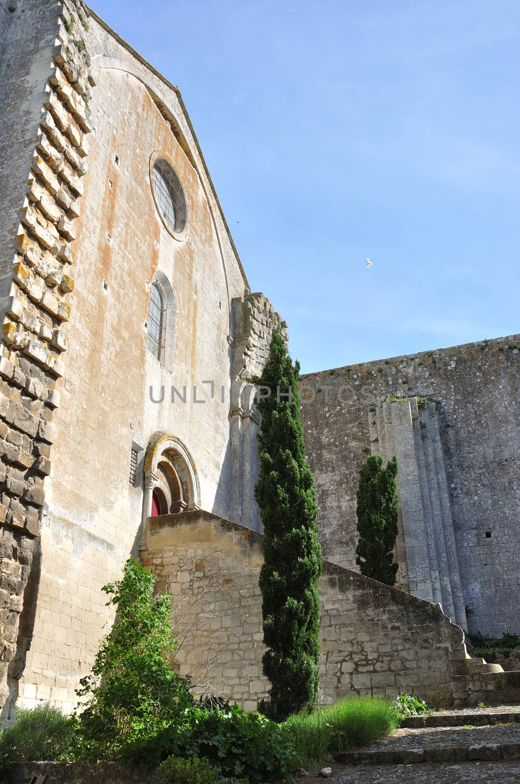 religious monument. spiritual retreat and reflection in the abbey, France