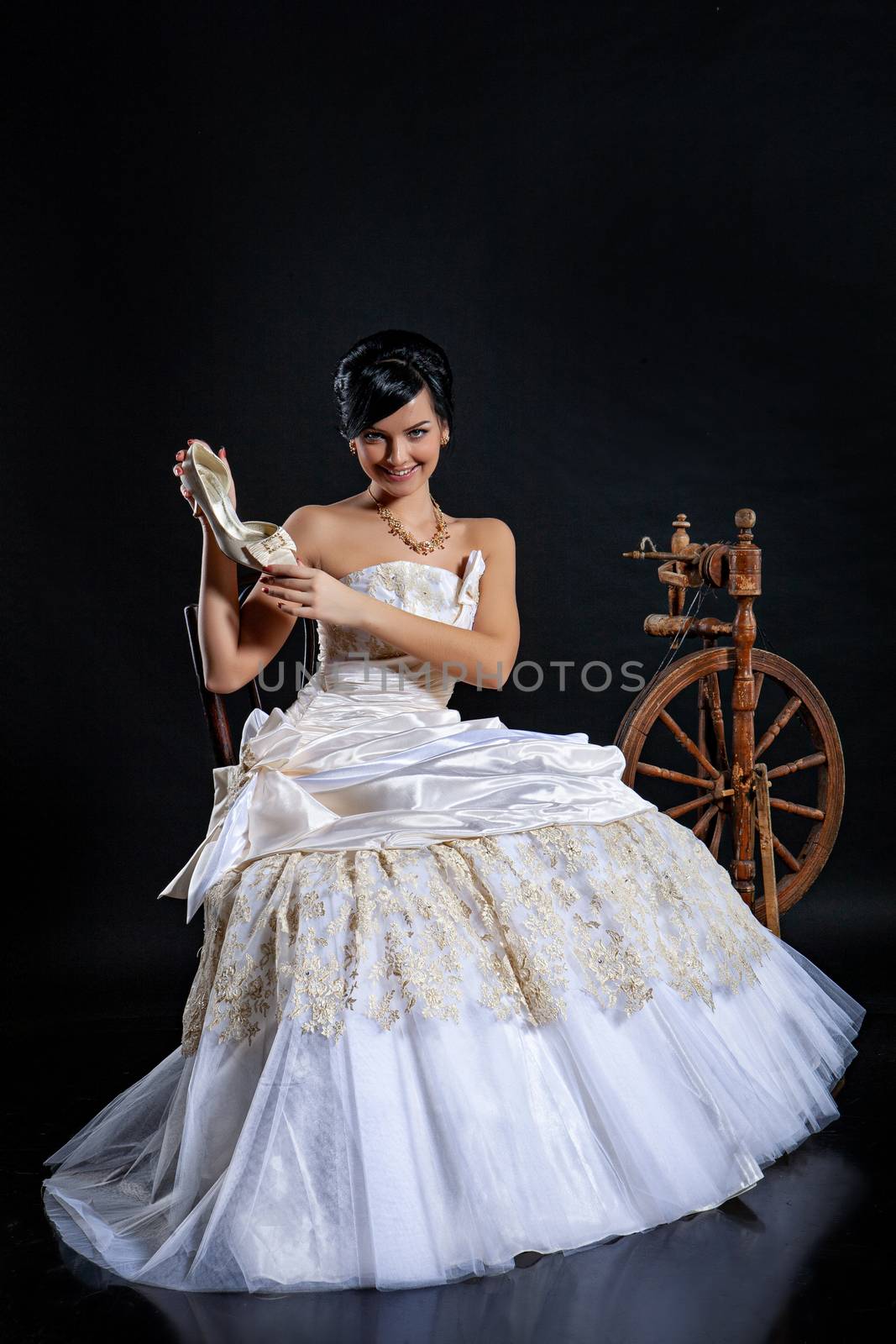 Young beautiful woman in a wedding dress