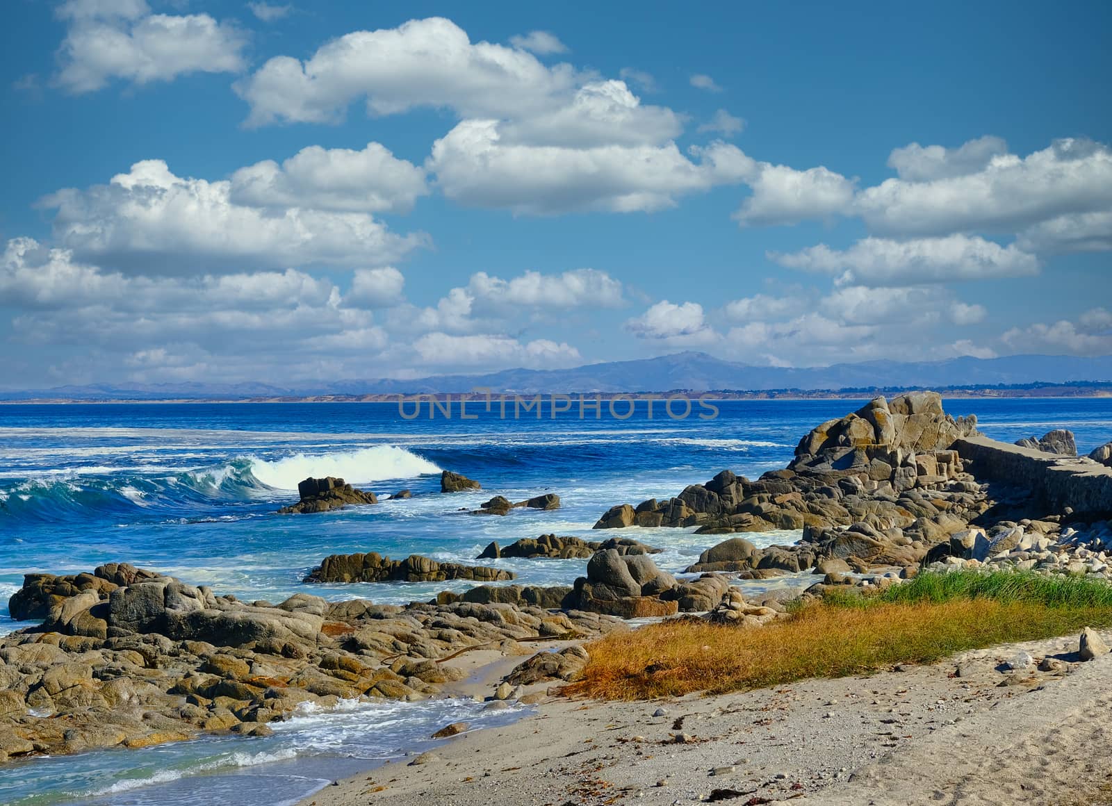 Rocks on California Coast near Pacific Grove and Monterey.