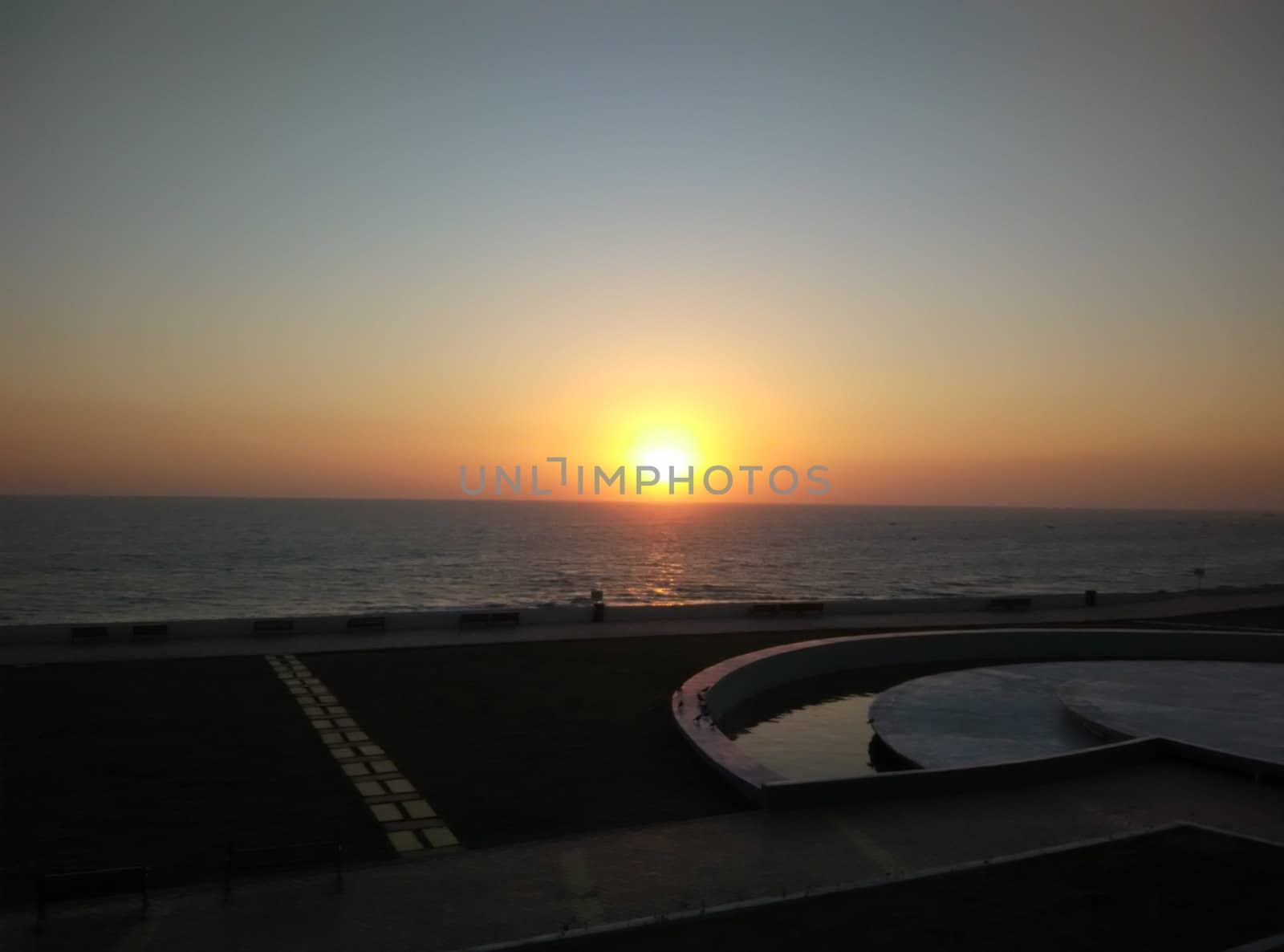 a sunset near pier