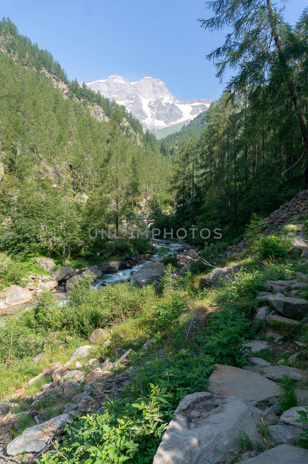 Hiking for health in Italian alps landscape by javax